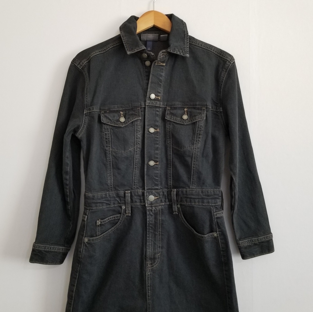 NWT Universal Thread Black Denim Dress Size 6 - Picture 3 of 9